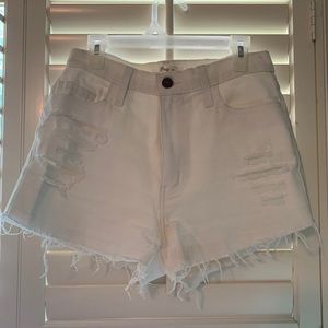 white jean shorts